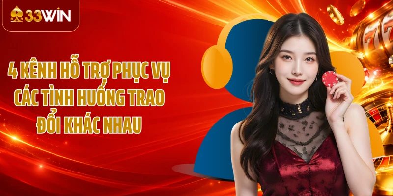4 kênh hỗ trợ phục vụ các tình huống trao đổi khác nhau
